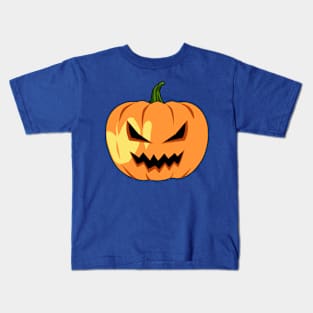 Halloween Creepy Pumpkin Face Kids T-Shirt